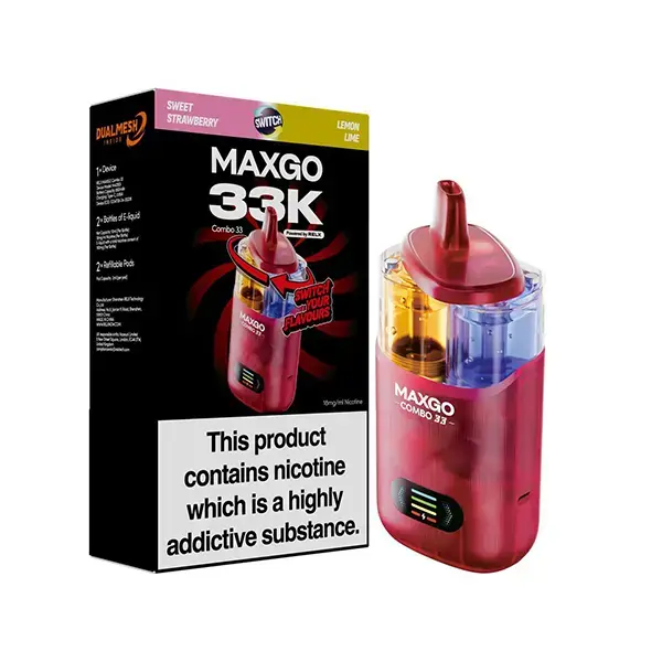Sweet Strawberry / Lemon Lime RELX Maxgo Combo 33K Prefilled Pod Vape Kit
