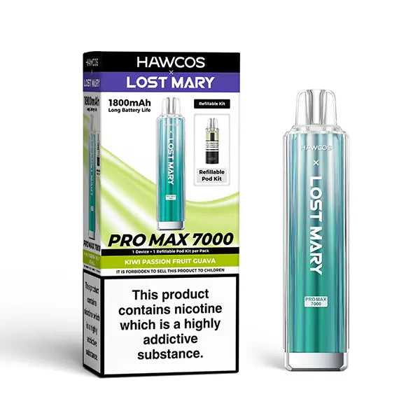 Hawcos x Lost Mary Pro Max 7000 - Kiwi Passionfruit Guava