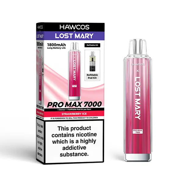 Hawcos x Lost Mary Pro Max 7000 - Strawberry Ice