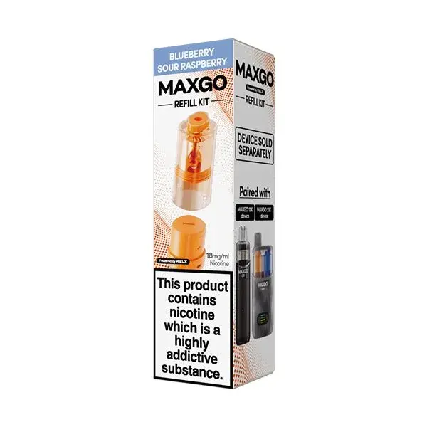 Blueberry Sour Raspberry RELX MAXGO Prefilled Pods