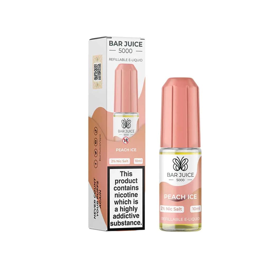 Bar Juice 5000 Peach Ice 10ml Nic Salt E liquid