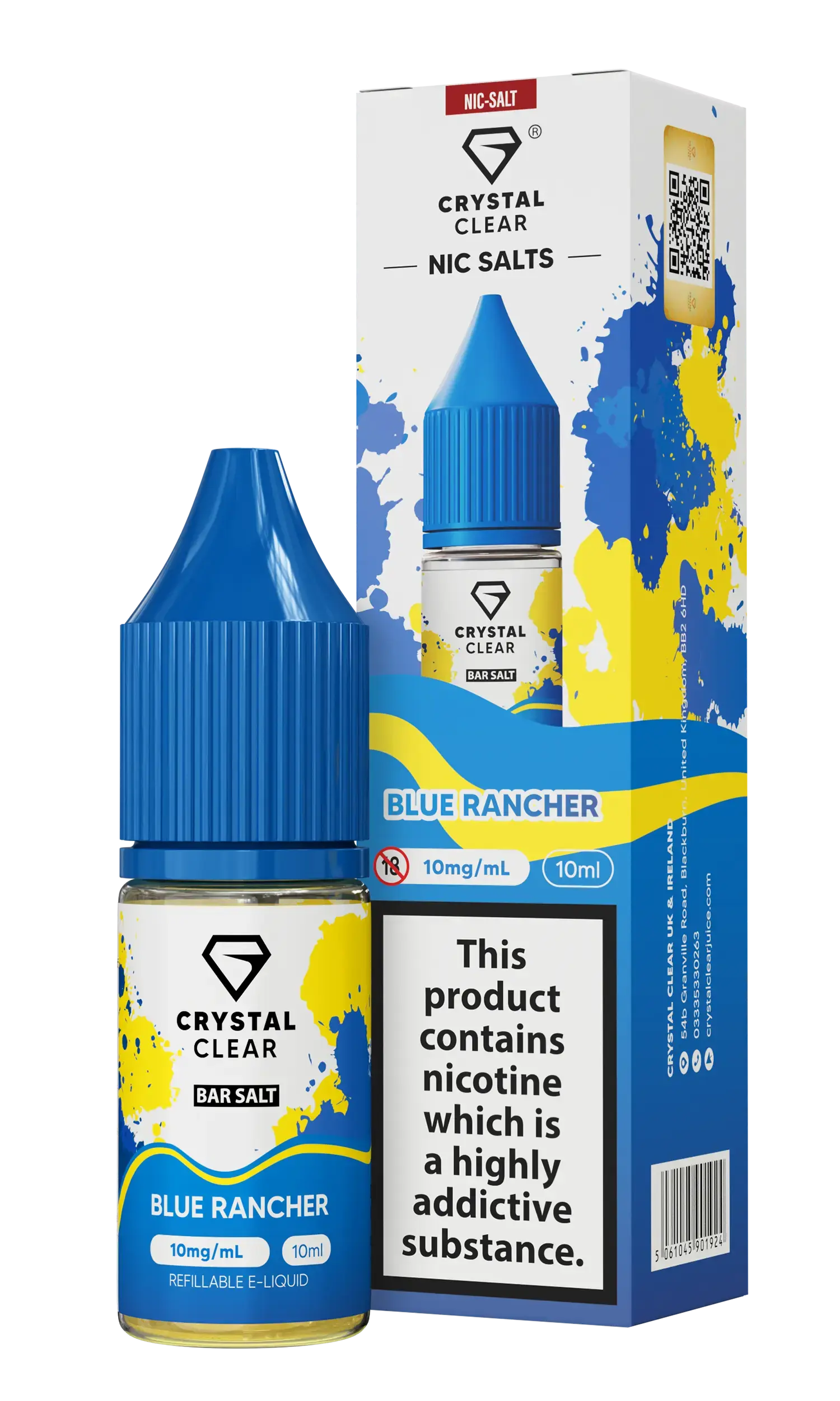 Blue Rancher Nic Salt E-Liquid by Crystal Clear Bar Salts 10ml