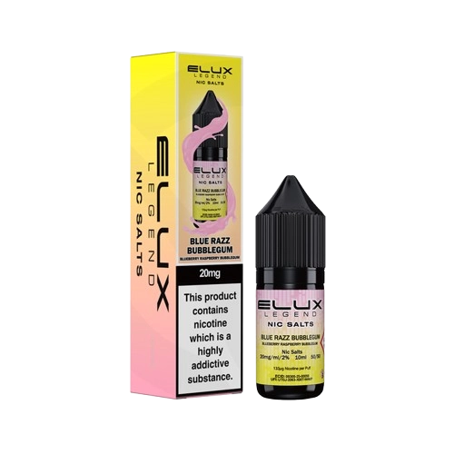 Blue Razz Bubblegum Elux Legend Nic Salt 10ml