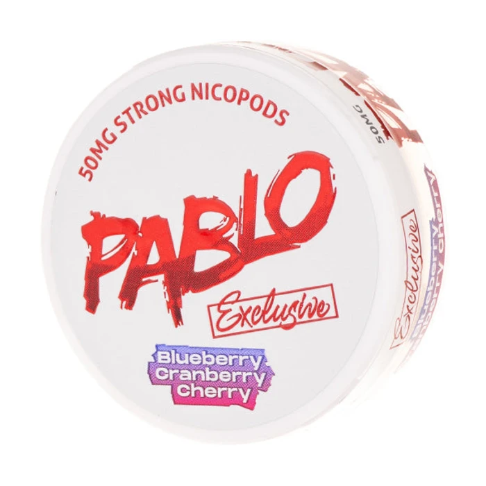 Blueberry Cranberry Cherry Pablo Nicotine Pouches Extra Strong 50mg