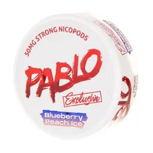 Blueberry Peach Ice Pablo Nicotine Pouches Extra Strong 50mg