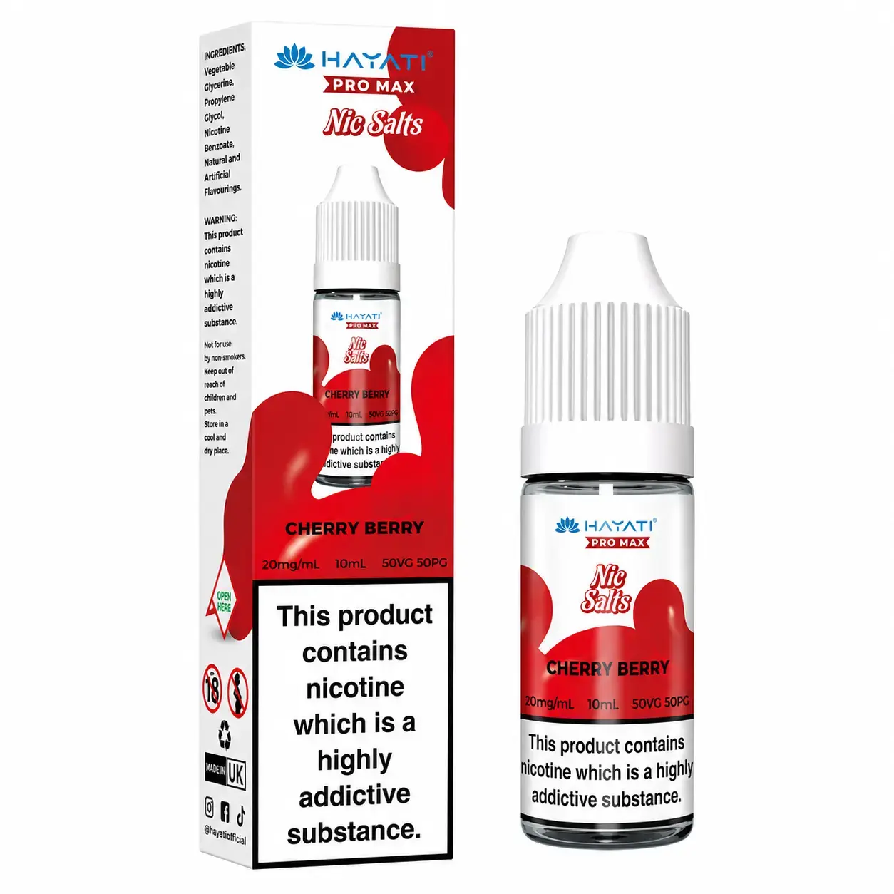 Cherry Berry Nic Salt E-Liquid by Hayati Pro Max 10ml
