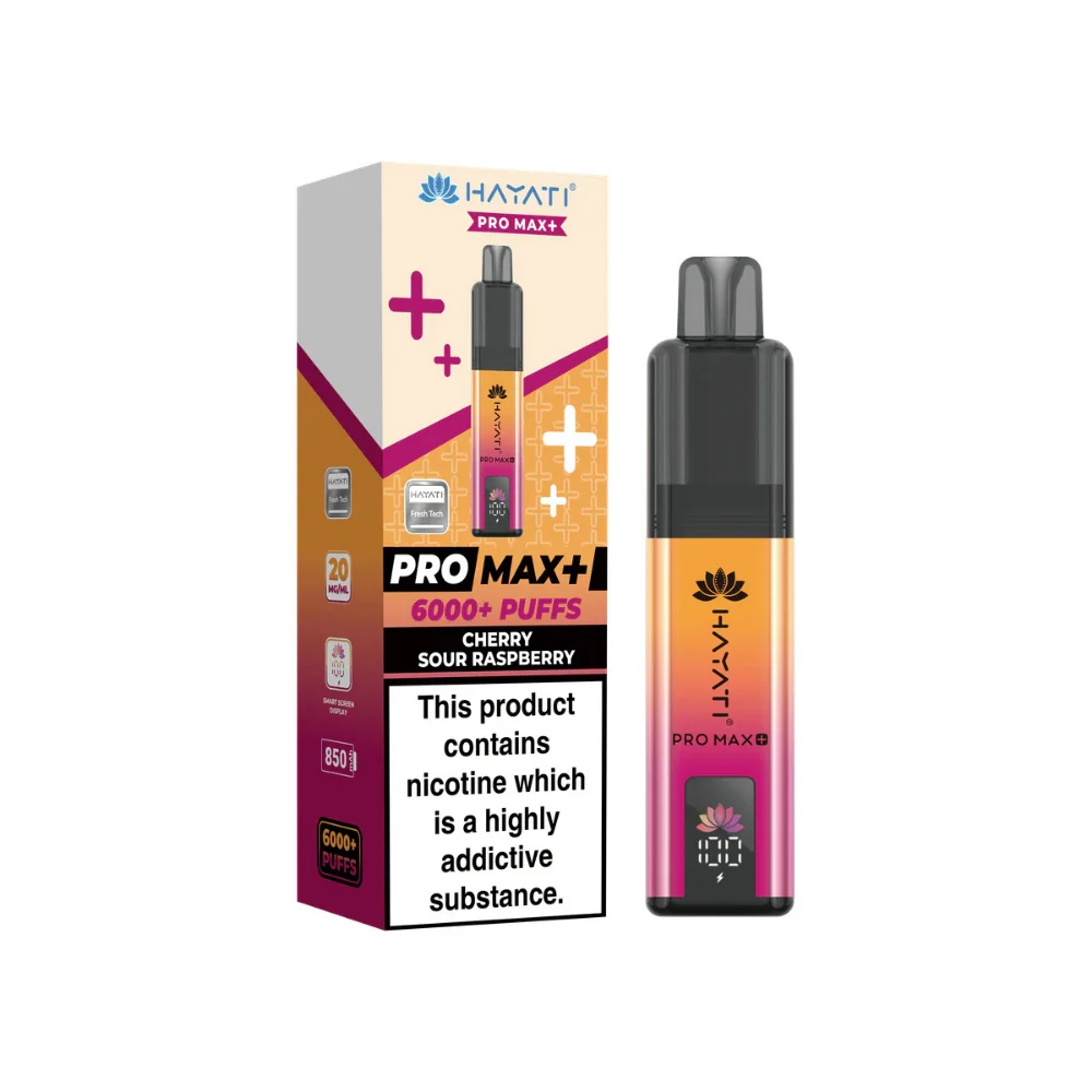 Hayati Pro Max Plus 6000 Prefilled Pod Kit - 20mg | Cherry Sour Raspberry