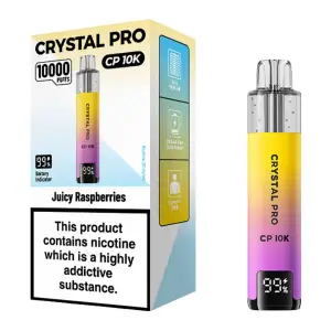 Crystal Pro CP 10K Puffs Prefilled Pod Kit - Juicy Raspberries