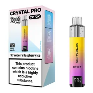 Crystal Pro CP 10K Puffs Prefilled Pod Kit - Strawberry Raspberry Ice