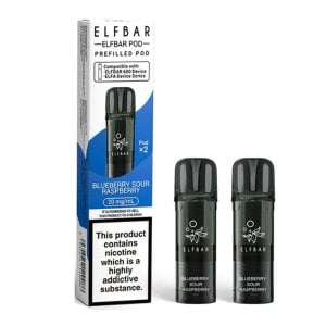 Elf Bar 600 Prefilled Pods (Pack of 2) - Blueberry Sour Raspberry