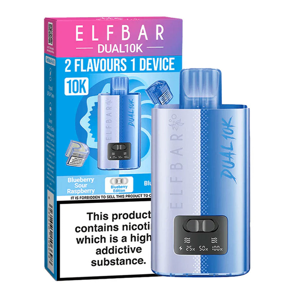 Elf Bar Dual 10K Puffs Prefilled Vape - Blueberry Edition