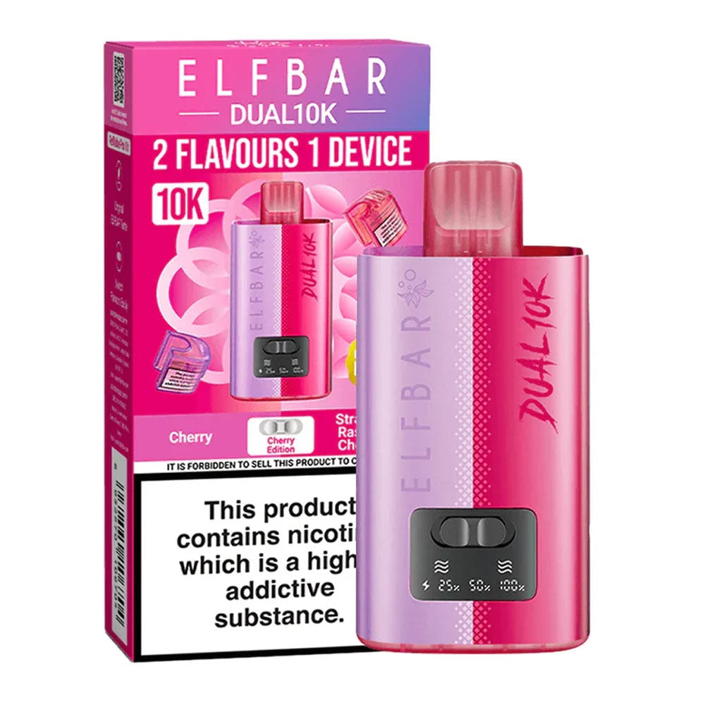 Elf Bar Dual 10K Puffs Prefilled Vape - Cherry Edition