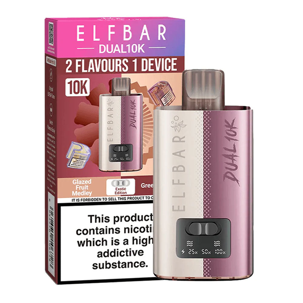 Elf Bar Dual 10K Puffs Prefilled Vape - Raspberry Edition