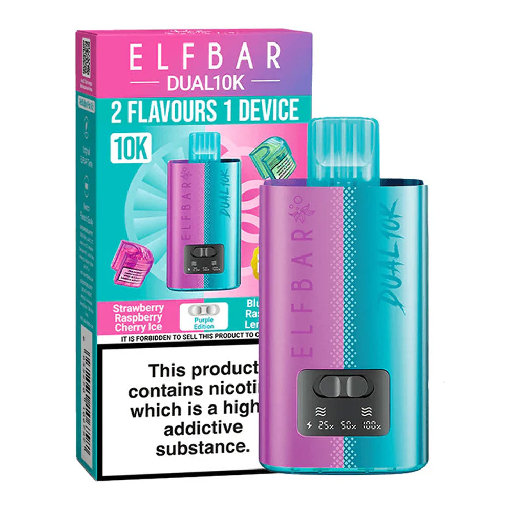 Elf Bar Dual 10K Puffs Prefilled Vape - Purple Edition