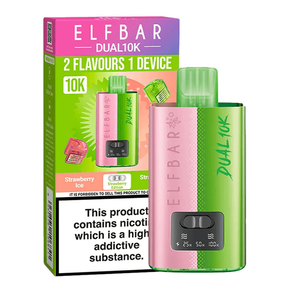 Elf Bar Dual 10K Puffs Prefilled Vape - Strawberry Edition