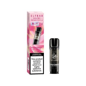 Elf Bar Elfa Pro Pre-Filled Replacement Pod (Pack Of 2) - Strawberry Ice Cream
