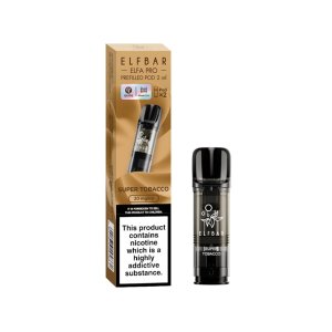 Elf Bar Elfa Pro Pre-Filled Replacement Pod (Pack Of 2) - Super Tobacco