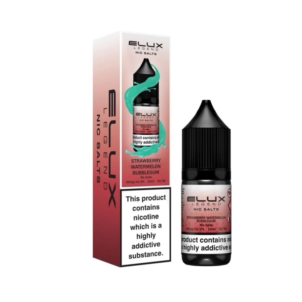 Strawberry Watermelon Bubblegum Elux Legend Nic Salt 10ml