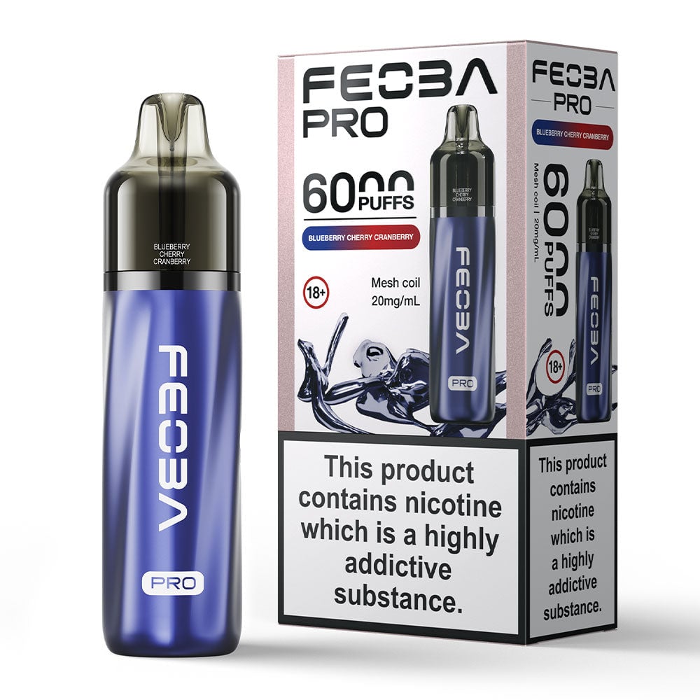 Feoba Pro 6000 Puffs Prefilled Vape - Blueberry Cherry Cranberry