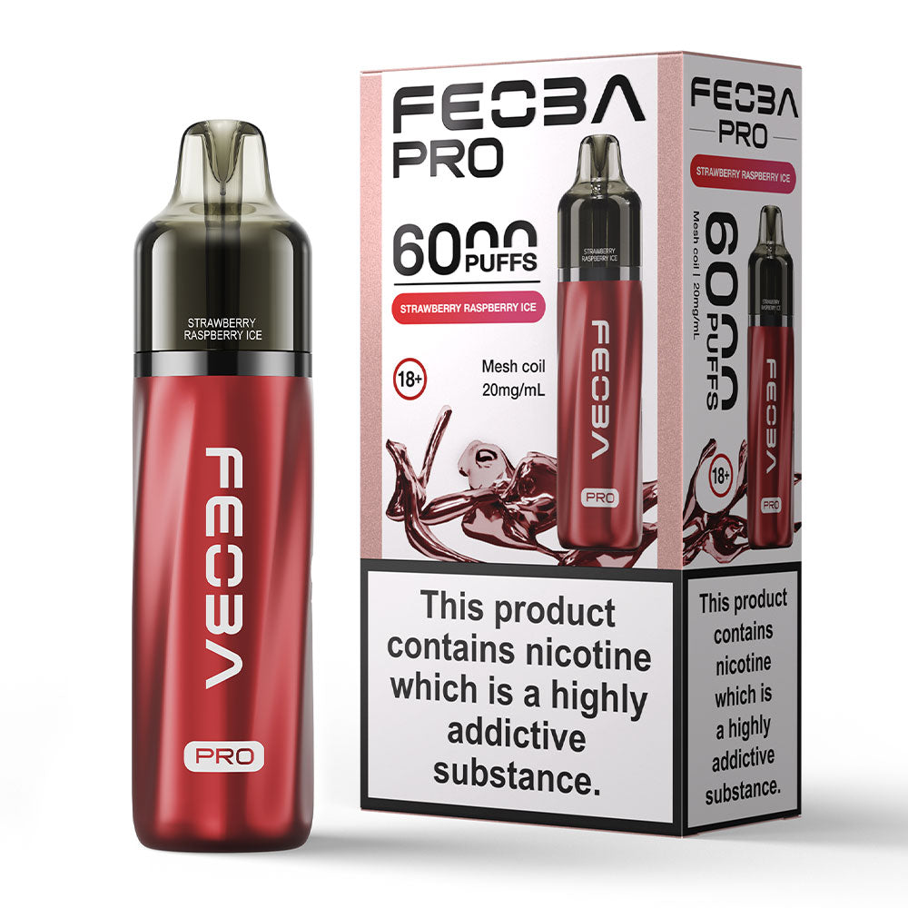 Feoba Pro 6000 Puffs Prefilled Vape - Strawberry Raspberry Ice