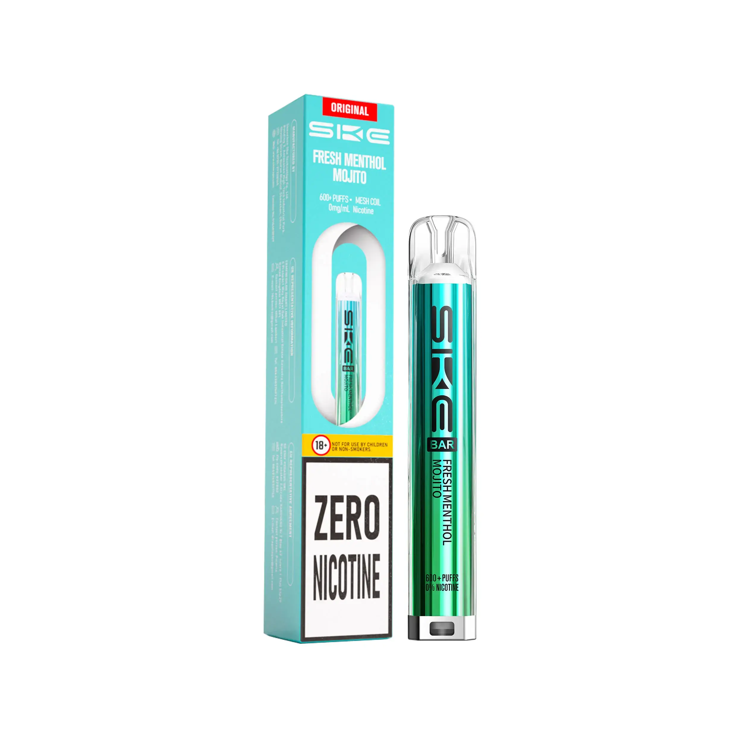 Fresh Menthol Mojito SKE Crystal Bar 600 Zero Nicotine Kit