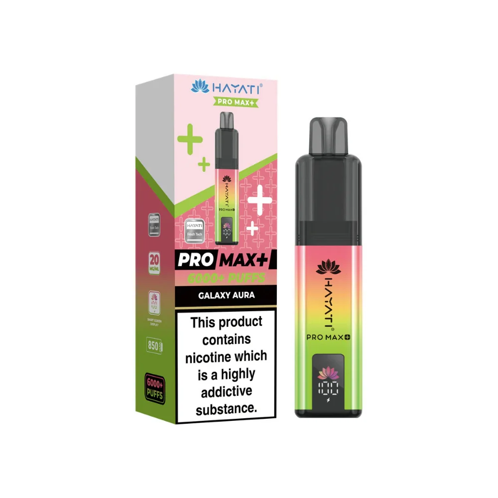 Hayati Pro Max Plus 6000 Prefilled Pod Kit - 20mg | Galaxy Aura