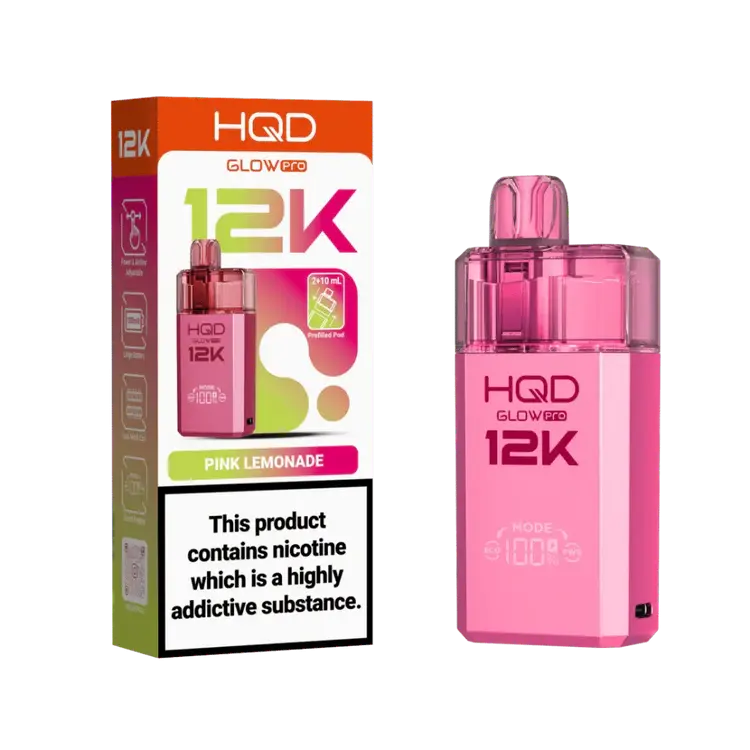 Pink Lemonade HQD Glow Pro 12K Prefilled Pod Kit