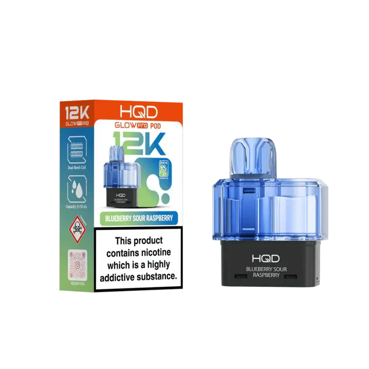 Blueberry Sour Raspberry HQD Glow Pro 12K Prefilled Pod
