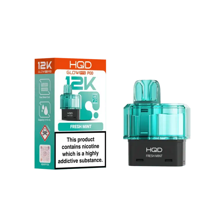 Fresh Mint HQD Glow Pro 12K Prefilled Pod