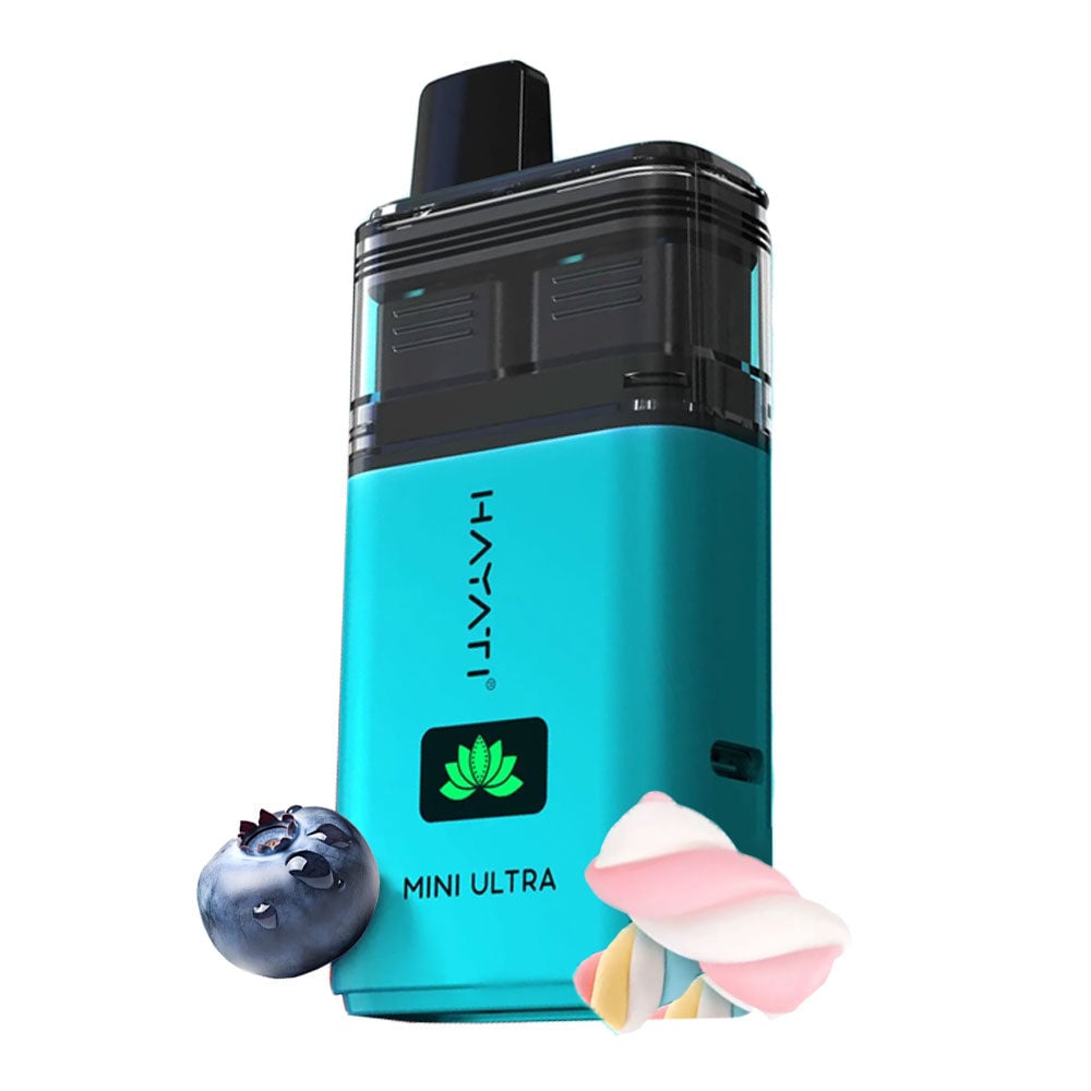 Hayati Mini Ultra 1500 Puffs Prefilled Vape - Blueberry Cotton K / Raspberry Cotton K