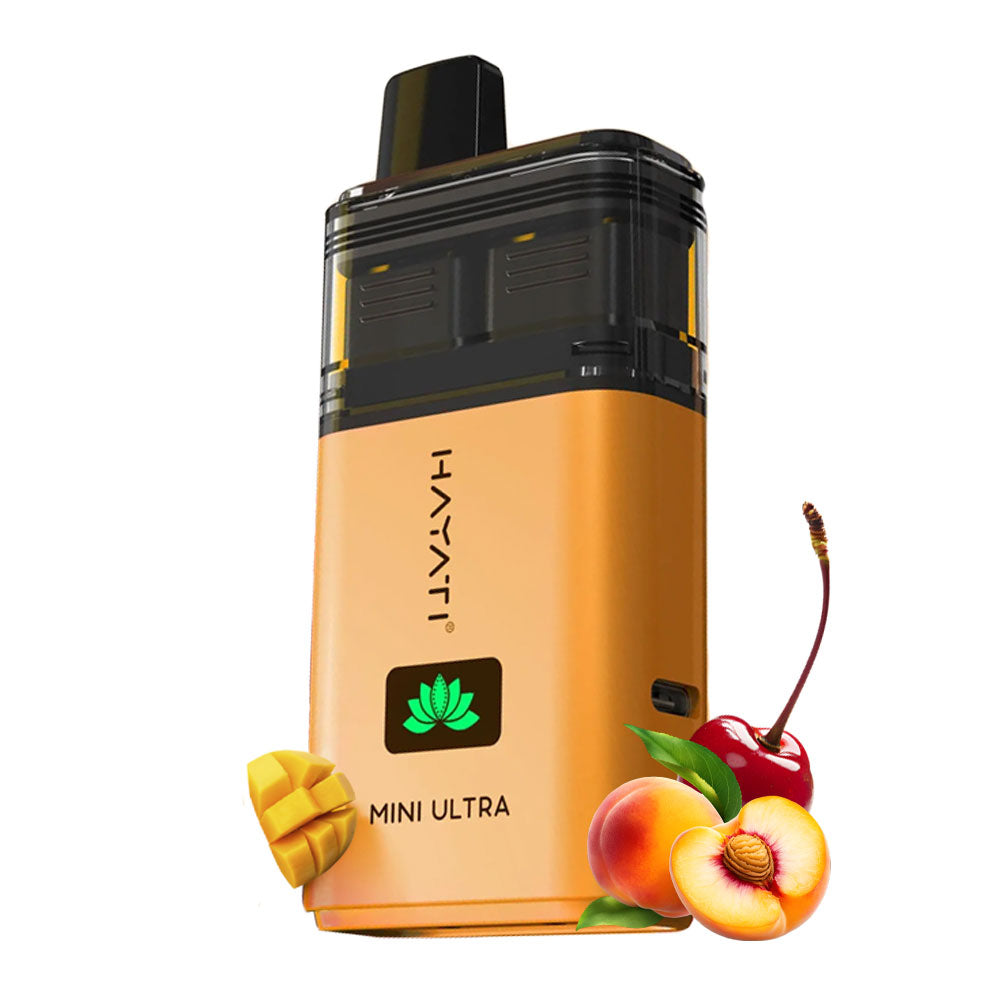 Hayati Mini Ultra 1500 Puffs Prefilled Vape - Cherry Ice / Peach Mango