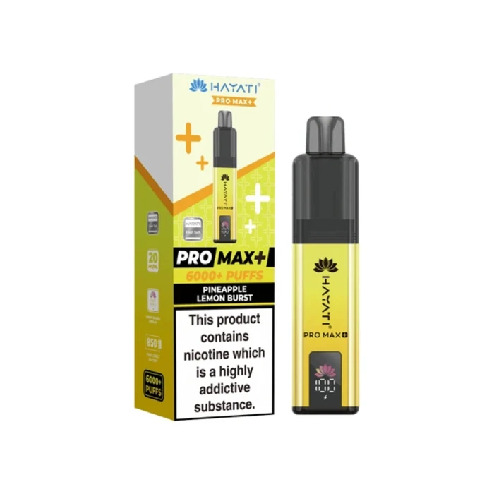 Hayati Pro Max Plus 6000 Prefilled Pod Kit - 20mg | Pineapple Lemon Burst