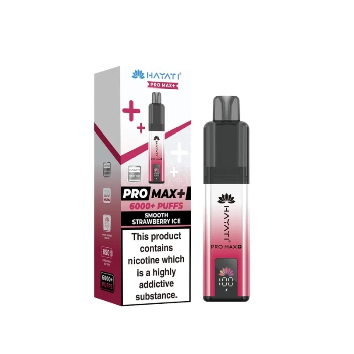 Hayati Pro Max Plus 6000 Prefilled Pod Kit - 20mg | Smooth Strawberry Ice
