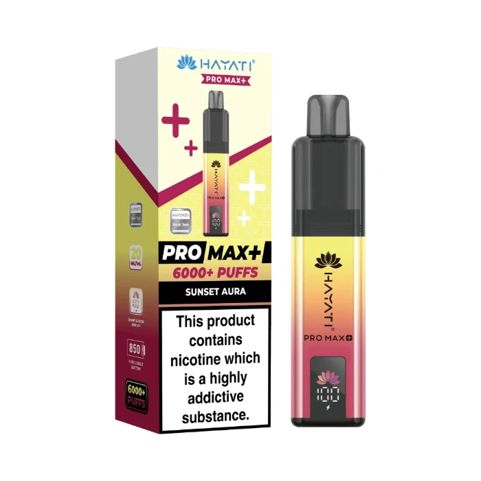 Hayati Pro Max Plus 6000 Prefilled Pod Kit - 20mg | Sunset Aura