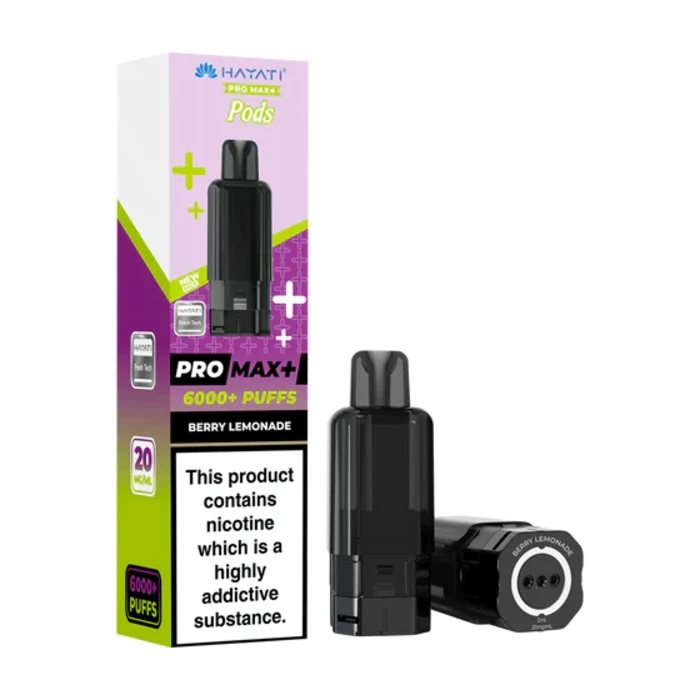 Hayati Pro Max Plus 6K Prefilled Pods - 20mg | Berry Lemonade