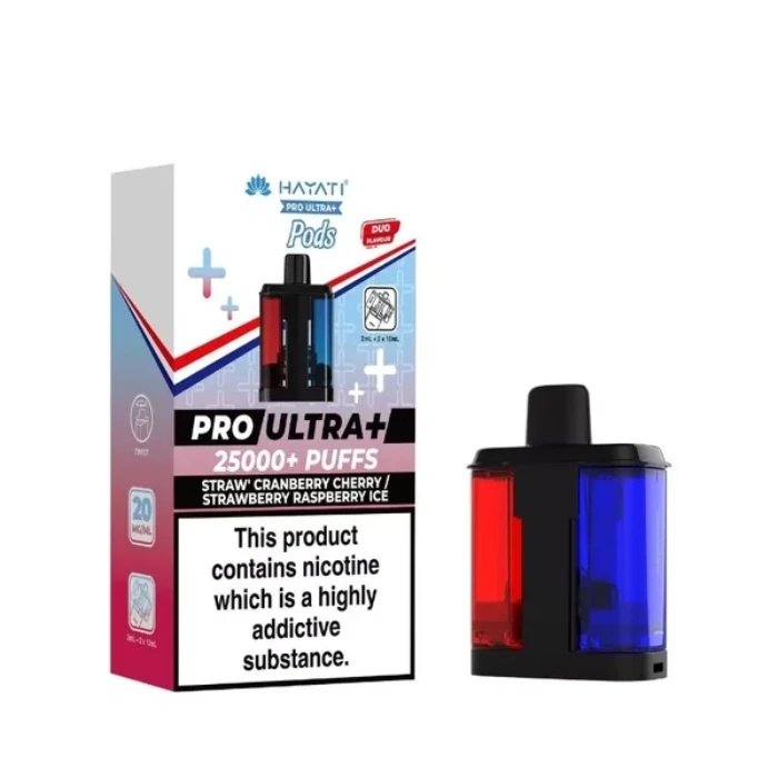 Hayati Pro Ultra Plus Prefilled Pods - Strawberry Cranberry Cherry/Strawberry Raspberry Ice