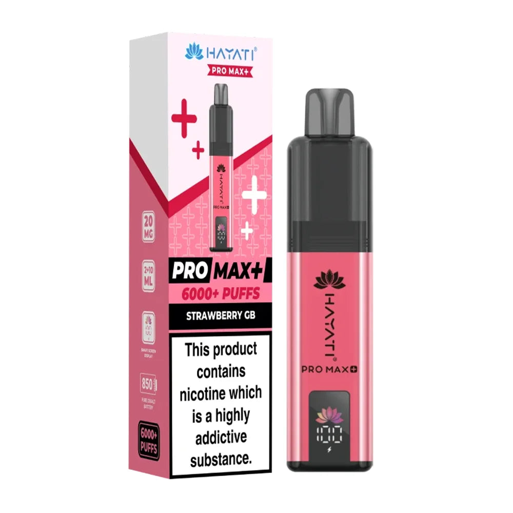 Hayati Pro Max Plus 6000 Prefilled Pod Kit - Strawberry GB