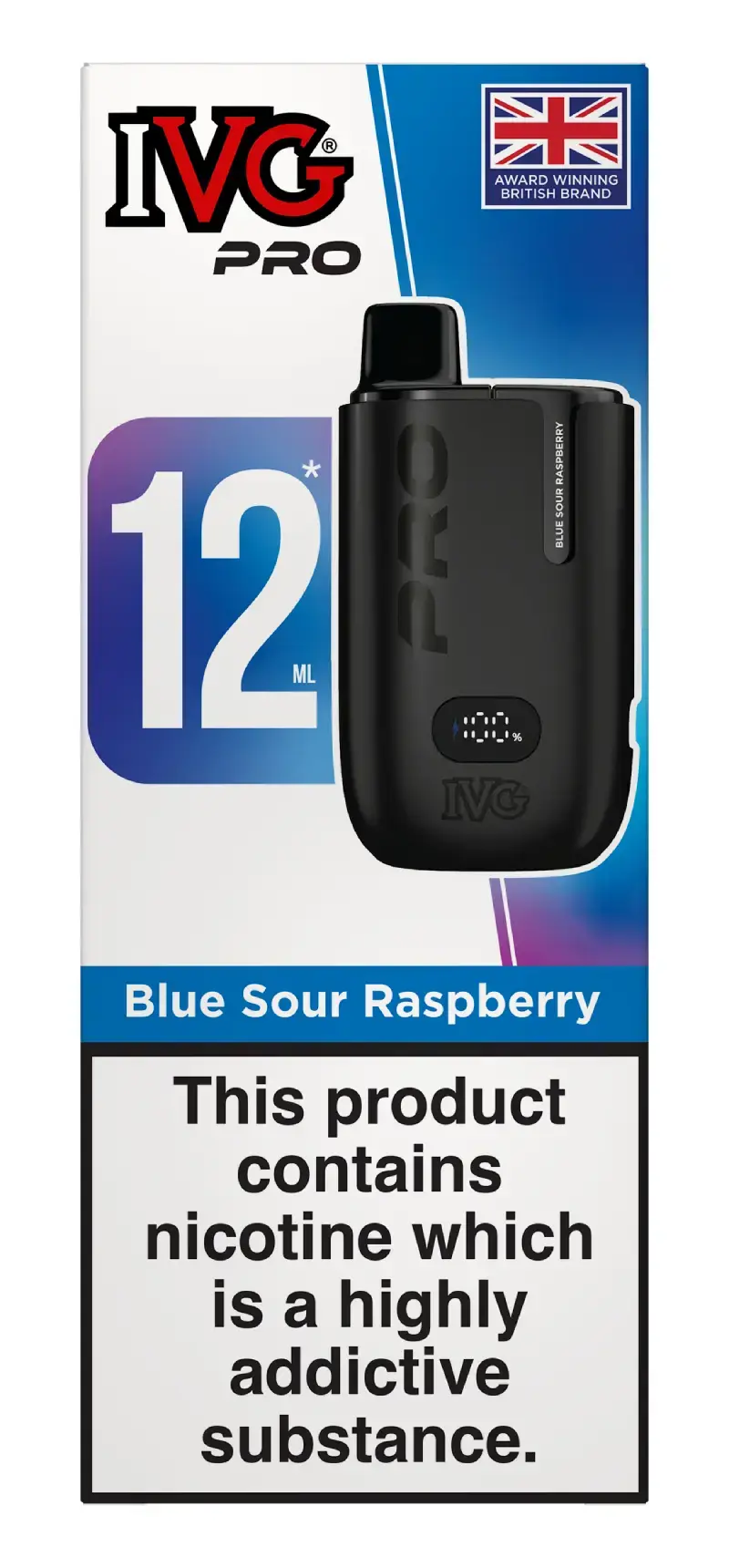 Blue Sour Raspberry IVG PRO 12 Pod Kit