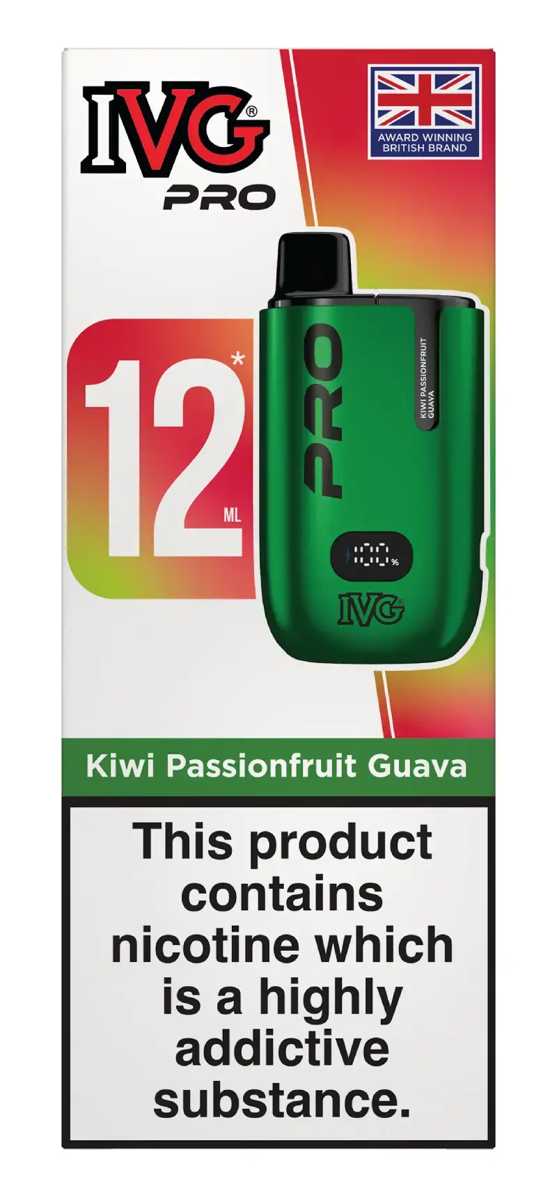 Kiwi Passionfruit Guava IVG PRO 12 Pod Kit