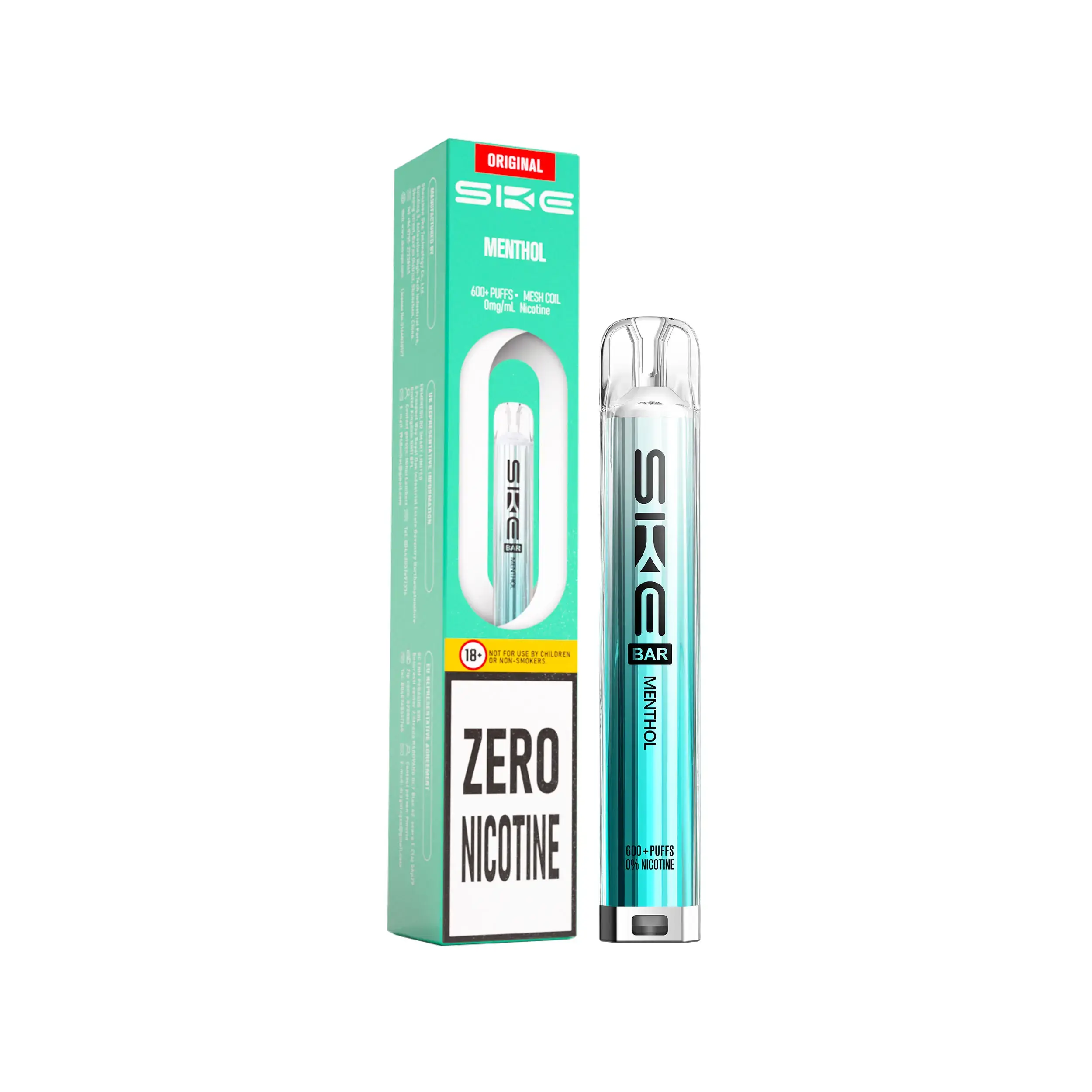 Menthol SKE Crystal Bar 600 Zero Nicotine Kit