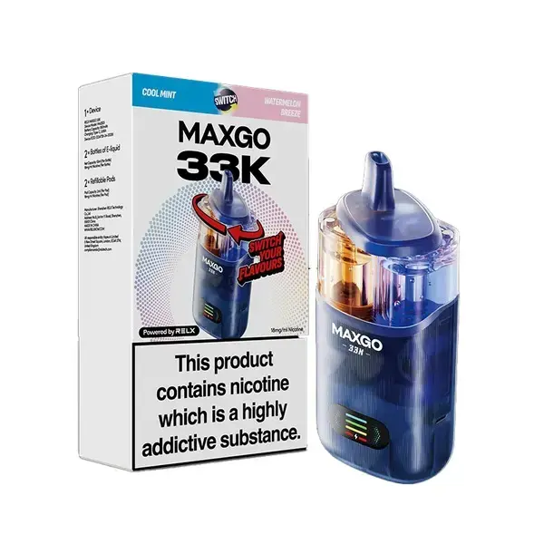 Cool Mint / Watermelon Breeze RELX Maxgo Combo 33K Prefilled Pod Vape Kit