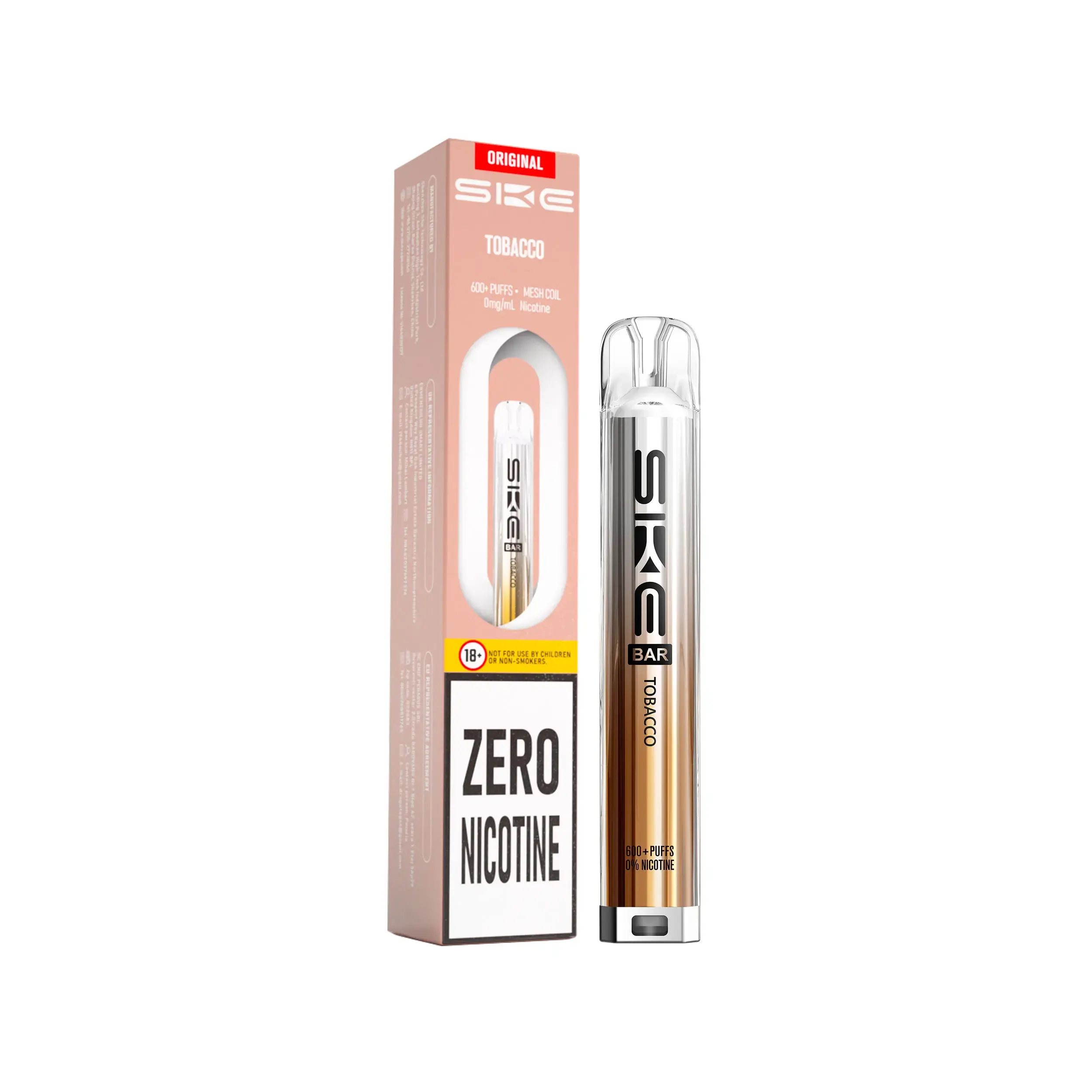 Tobacco SKE Crystal Bar 600 Zero Nicotine Kit