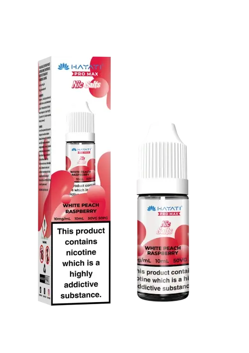 White Peach Raspberry Nic Salt E-Liquid by Hayati Pro Max 10ml