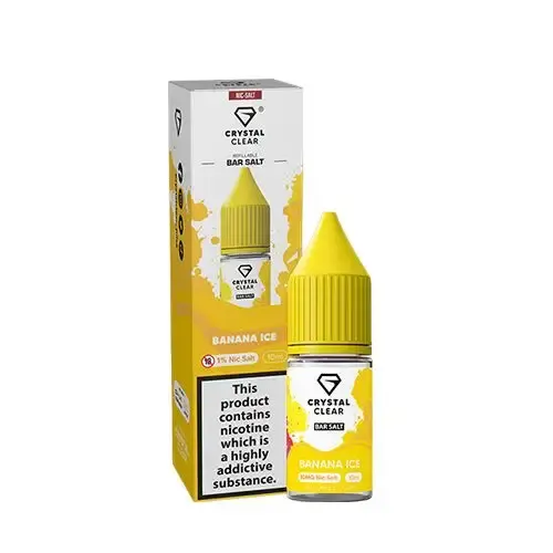   Banana Ice Nic Salt E-Liquid by Crystal Clear Bar Salts 10ml | 20mg