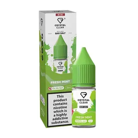 Fresh Mint Nic Salt E-Liquid by Crystal Clear Bar Salts 10ml | 10mg