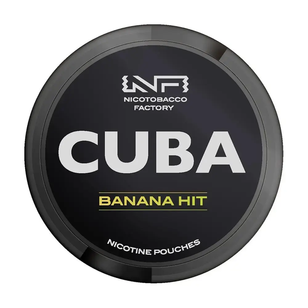 Banana Hit Nicotine Pouches 43mg by Cuba Black | Pack of 25