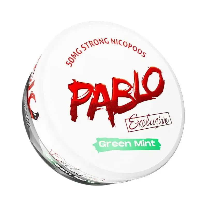 Green Mint Pablo Nicotine Pouches Extra Strong 50mg