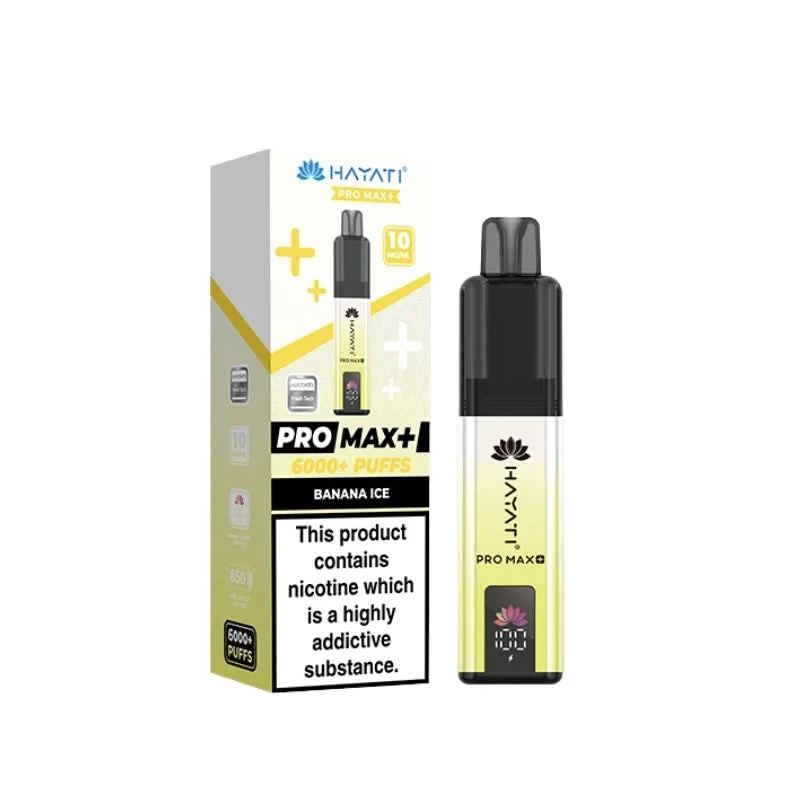 Hayati Pro Max Plus 6000 Prefilled Pod Kit - 10mg | Banana Ice
