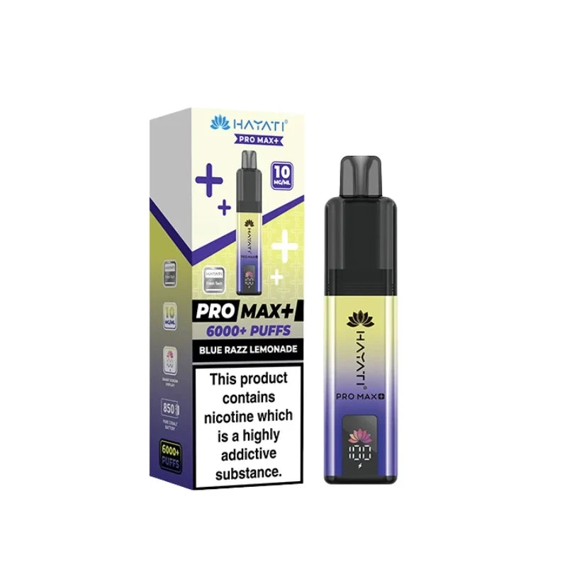 Hayati Pro Max Plus 6000 Prefilled Pod Kit - 10mg | Blue Razz Lemonade