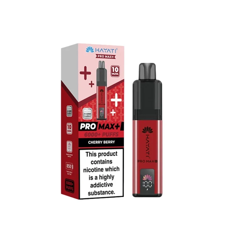 Hayati Pro Max Plus 6000 Prefilled Pod Kit - 10mg | Cherry Berry
